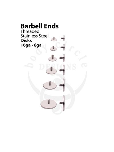 Replacement Barbell Ends - Disks - Stainless Steel