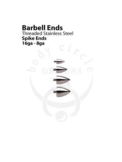 Replacement Barbell Ends - Spike Ends - Stainless Steel