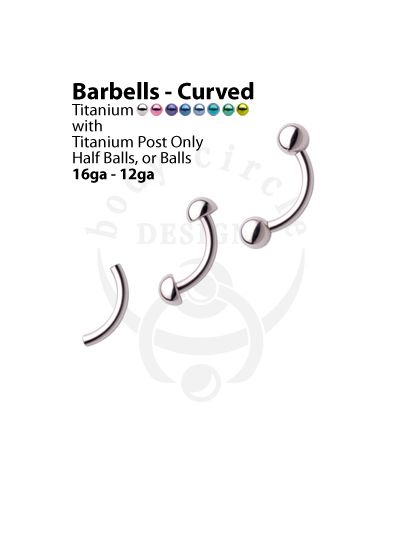 Curved Barbells - Implant Grade Titanium