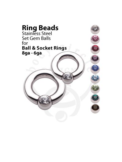 Replacement Set Gem Balls for Ball and Socket Rings