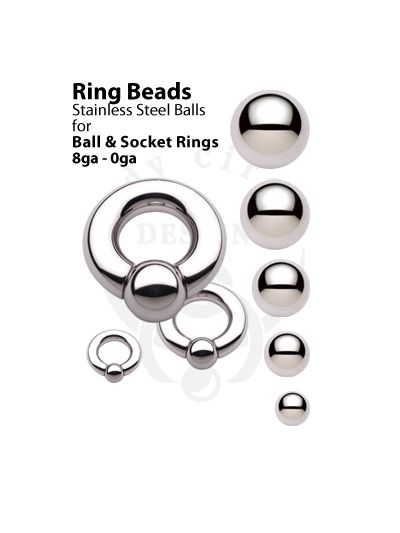 Replacement Balls for Ball and Socket Rings - 316LVM Stainless Steel