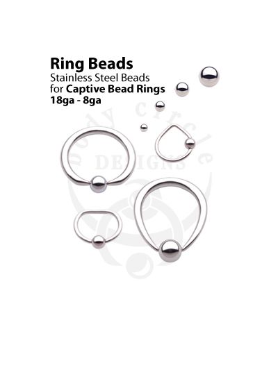 Replacement Beads for Rings - 316LVM Stainless Steel