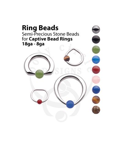 Replacement Beads for Rings - Semiprecious Stone Beads