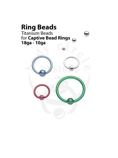 Replacement Beads for Rings - Titanium