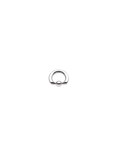 Flat Tip Captive Bead Rings - 316LVM Stainless Steel with Stainless Steel Bead