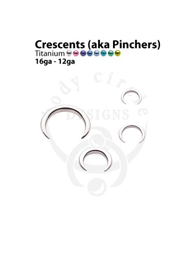 Crescents (aka Pinchers) - Implant Grade Titanium