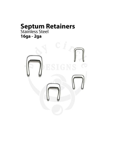 Septum Retainers - 316LVM Stainless Steel